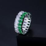 Hot Sale Rainbow CZ Ring For Women Fashion Engagement Wedding Ring Top Quality