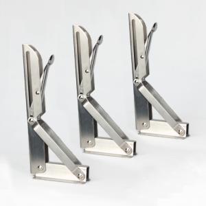 China 250mm Triangle Iron Folding Shelf Brackets For Furniture Industry factory