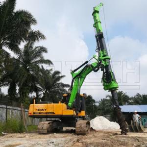 China CE ISO Hydraulic Excavator Mounted Drill Rig , 14t pile drilling rig factory