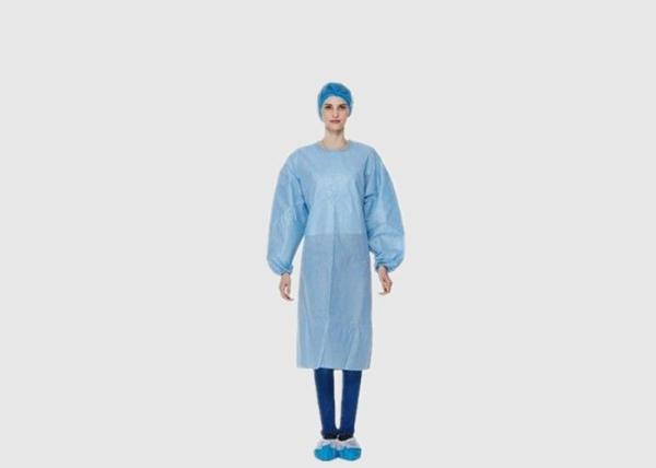 Knitted Cuffs Disposable Patient Exam Gowns Blood Proof Light Weight Eco -