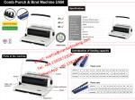 500 Sheets Notebook Comb Binding Machine With 14.3mm Pitch