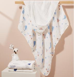 China Antibacterial Breathable 40S Triple Gauze Fabric Lovely Patterned Gauze Fabric factory