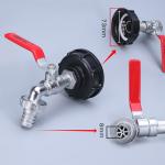 Long-Lasting IBC Tank Tap Adaptor Cover Drain Discharge Nozzle Spout Pipe Tube