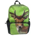 3D animal print pattern 17 inch backpack student personality fashion trend