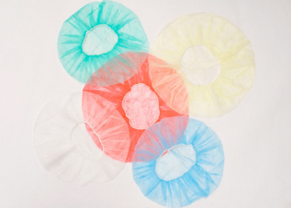 Single Use Free Size Non Woven Bouffant Cap With Single Elastic
