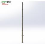 18m-400kg heavy duty payloads non-lockable pneumatic telescopic mast for