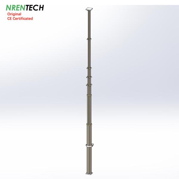 18m-400kg heavy duty payloads non-lockable pneumatic telescopic mast for antenna