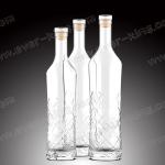 ISO9001 Wooden Cork 1000 ML Rum Glass Bottle