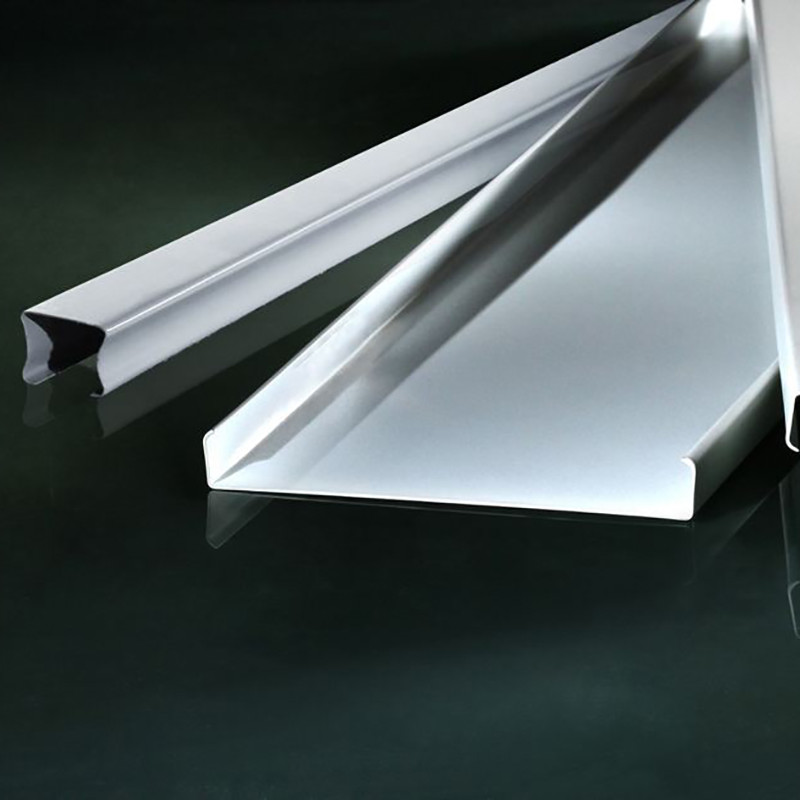 Fireproof U Strip Aluminum Metal Ceiling 0.8mm Thickness