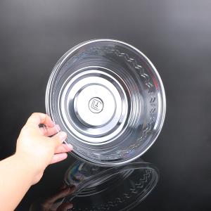 China Eco Friendly Large PET Food Bowl Disposable Fruit Salad Containers factory