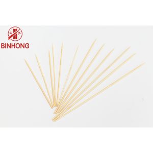 China Heat Resistant Disposable Round Shape 30cm Bamboo Skewers on sale