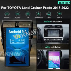 China 16 Inch Touch Screen Head Unit For 2018-2022 Toyota Prado 128G Navigation GPS Multimedia Player Wireless Carplay factory