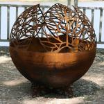 Patio Decorative Sphere Outdoor Fire Pit With Durable material corten steel -