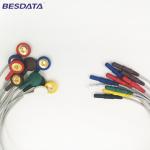 TPU Material PVC TENS ECG EKG Cables shielded Leadwires Customized Cable Snap