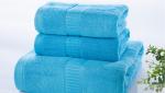 Different Color Pure Cotton Bath Towels Set For Family / Supermarket