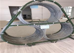 China Military And Police Mobile Security Barrier , Razor Wire Barriers Of Stainless Steel factory
