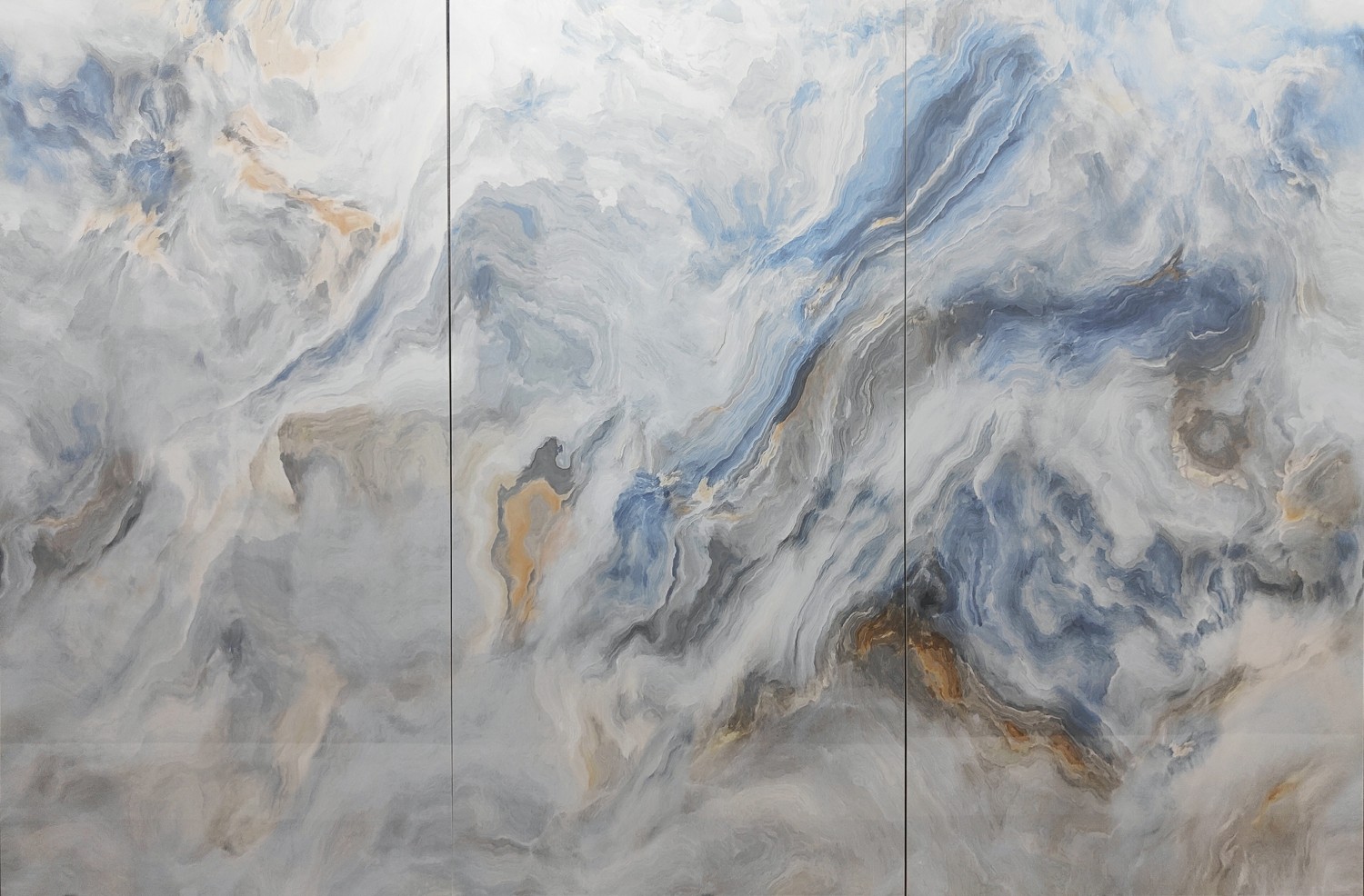 Moisture-Proof 900x1800x9mm Wear-Resistant Inside Floor Blue White Glazed Polished Porcelain Tile For Decoration