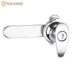 Tubular Metal Cabinet Door Handle Lock Bright Chrome Plated Metal Lock