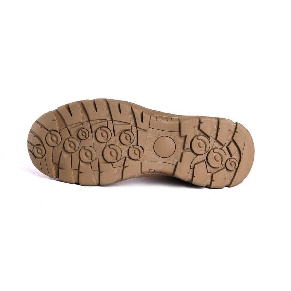 Comfortable Unisex Mesh Microfiber Leather Upper Rubber Material Brown Breathable Safety Shoes
