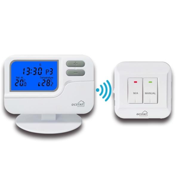 China Riseem Digital Heating Wireless Room Thermostat 7 Day Programmable Temperature Control factory