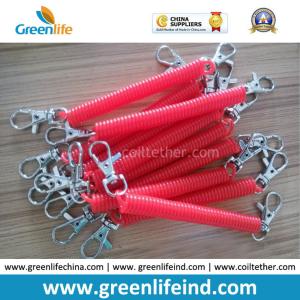 China Plastic Custom Color Size Red Spring Spiral Key Holder Lanyard factory