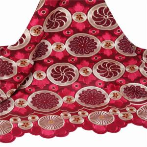 China F50085 51-52&quot; wine / white embroidery swiss voile lace in switzerland factory