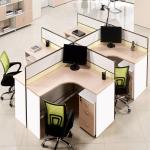 Open L Shape Call Center 4 Person Office Cubicle Size 1200*600*1200 Mm