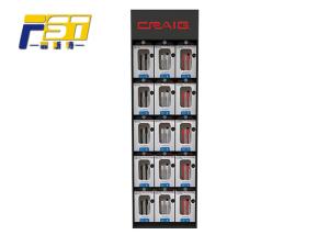China Mobile Accessories Paperboard Side Wing Display , POS Corrugated Peg Hook Display factory