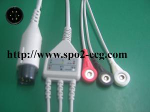 Welch Allyn TPU ECG Lead Cable Round 6 Pin With 3 / 5 Lead Channel