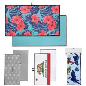 China Custom Print Simple New Design Magnetic Personalized Large Microfiber Golf Towel factory