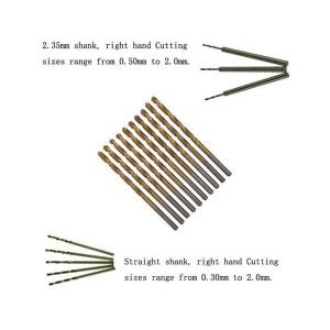 China Mircro High Speed Steel Twist Drill Bits Amber Finished For Metal Drilling on sale