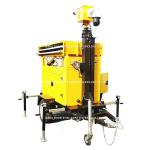 Yellow Color Portable Solar Panel Trailer Mounted CCTV Mobile Surveillance