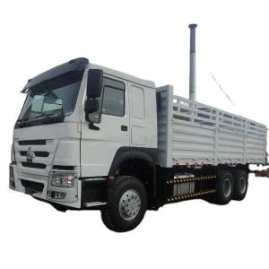 China Sinotruck HOWO 6X4 371HP Fence Cargo Truck , 3 Axles Draw Bar Trailer For Sale factory