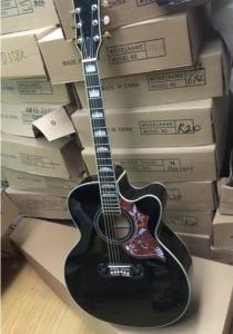 China 2018 black cutaway G200 acoustic guitar handmade spruce top single cut GB200 electric acoustic guitar factory