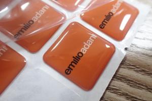 China Custom Epoxy Resin Clear Crystal Dome Sticker / 3D Printing Epoxy Resin Label factory