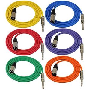 China 6' Balanced Snake Audio Link Cable 6ft XLR Male To 1/4&quot; TRS Color Cables factory
