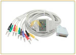 China Burdick EK-10 One Piece ECG Electrode Cable Superior Flexibility / Durability factory