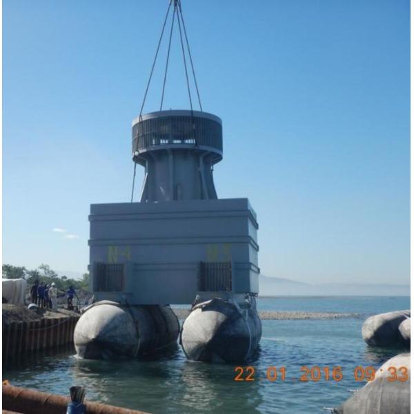 Floating Type Marine Salvage Airbags Good Air Tightness Sunken Barge Launching