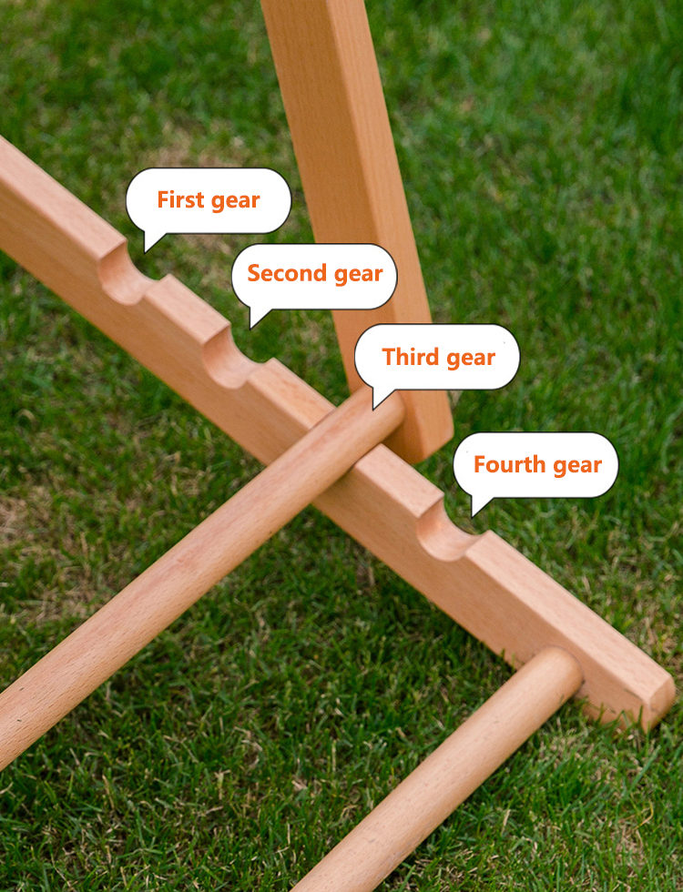 Solid Wood Folding Lounge Chair for Outdoor Garden Beach and Camping Foldable Design