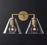 40w*2 Decorative Wall Lamps Brushed Brass Wall Light Bulbs Included