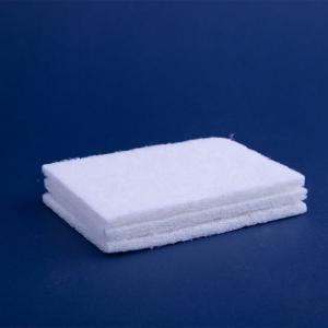 China Non Scratch Cleaning Scouring Pad Abrasive Scouring Pad White Square 15*10*0.8cm factory