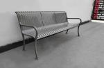 Laser-Cut Outdoor Metal Benches Square Steel Legs Durable And Safe