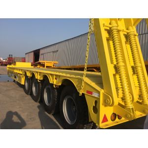 China 60T 100T 4 Axle Gooseneck Lowboy Trailer factory