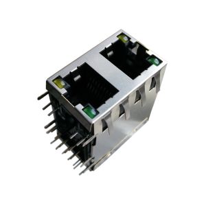 China 1000Base-T 2x1 Rj45 With LED XMH-9760-J0EA130-A46 Wireless Ethernet Connector factory