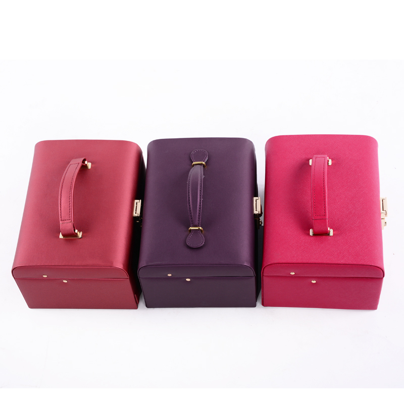 Flannel Interior Travel Size Jewelry Box , Soft Lining Jewelry Carrying Case
