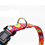 Adjustalbe 1 Inch Dog Bone Pattern Pet Training Nylon Collar Neck 14"-22"