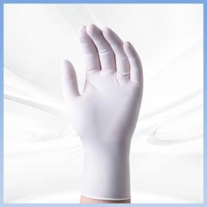 China Textured Disposable White Powder Free Nitrile Gloves Skin Friendly factory