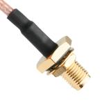 Gold Contact RG316 Coaxial Cable SMA Male Straight Plug To SMA Female Bulkhead