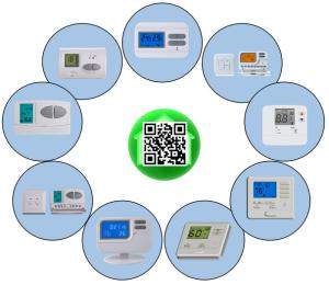 China Wireless Heat Pump Thermostat / Programmable Heating Thermostat factory