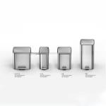 OEM Accepted 18L Rolling Cover Type Stainless Steel Trash Bin For Household